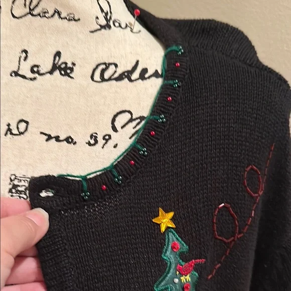 Basic Editions Christmas Cardigan Sweater - Picture 3 of 9